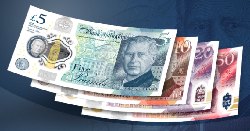 У Великій Британії випустили в обіг банкноти з королем Чарльзом ІІІ