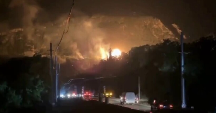 Масштабна пожежа під Алуштою: палав газорозподільний вузол, полум'я перекинулось на ліс
