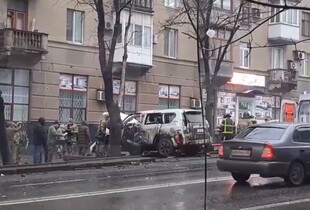 В окупованому Донецьку підірвали авто начальника Оленівської колонії (відео)