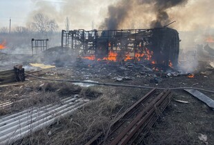 Окупанти обстріляли Слов'янськ на Донеччині: пожежа охопила 700 квадратних метрів