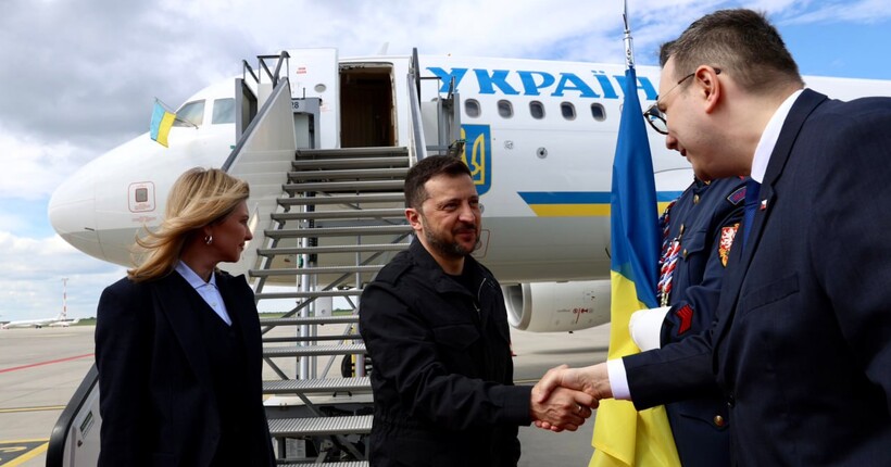 Зеленський разом із першою леді прибув до Чехії (фото)