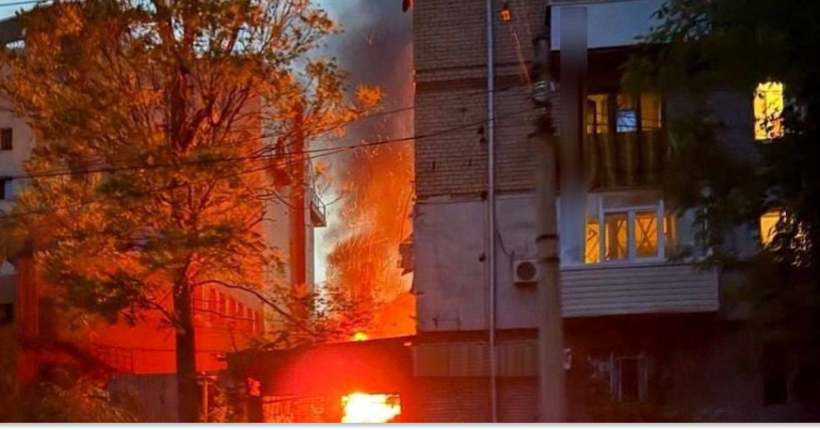 Запоріжжя атаковано ударними дронами, зафіксовано пожежі в житлових районах
