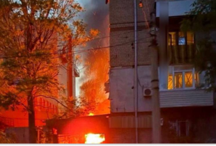 Запоріжжя атаковано ударними дронами, зафіксовано пожежі в житлових районах