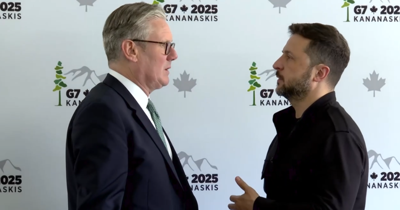 Зеленський і Стармер зустрілися на полях саміту G7 (відео)