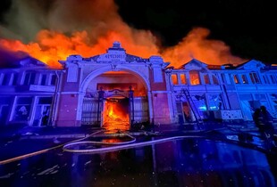 В Одесі внаслідок ворожої атаки горів Привоз