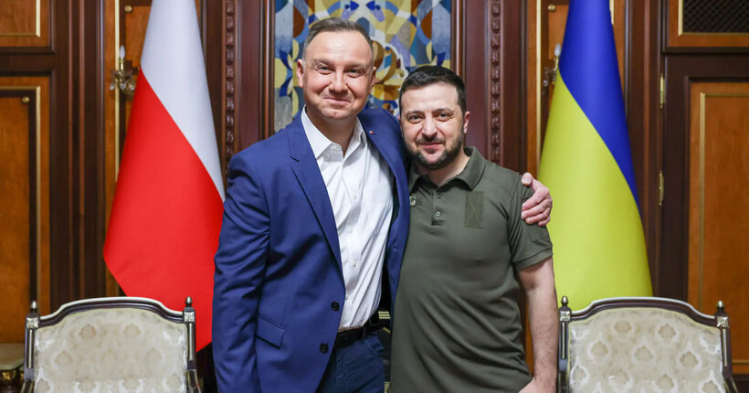 Зеленський подякував колишньому президенту Польщі Анджею Дуді за підтримку України у найтяжчі часи