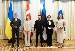 Зеленський вручив держнагороди першим леді Фінляндії та Естонії і першому джентльмену Данії