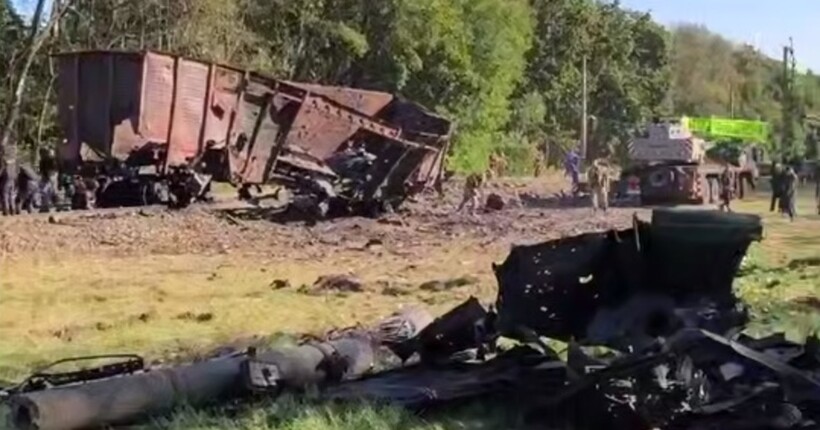 На Київщині сталася детонація боєприпасів у поїзді, що перевозив військовий вантаж - Генштаб