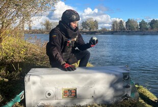 На Київщині знайшли бойову частину російської ракети Х-69 біля річки Десна