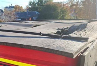 Російський дрон атакував пожежників у Херсоні під час гасіння вогню (фото)