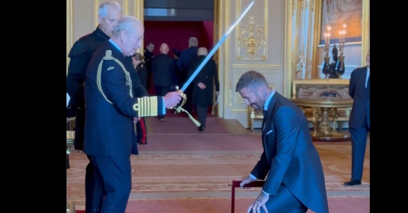 Король Чарльз ІІІ посвятив Девіда Бекхема в лицарі (відео)