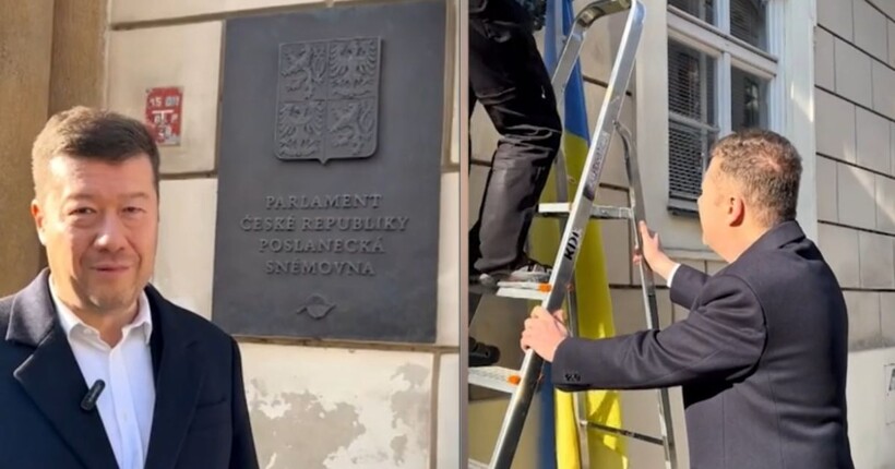 В Чехії новий спікер парламенту зняв український прапор із будівлі Палати депутатів