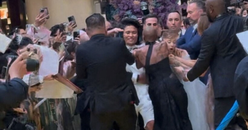 На Аріану Гранде стрибнув фанат під час прем'єри фільму у Сінгапурі (відео)