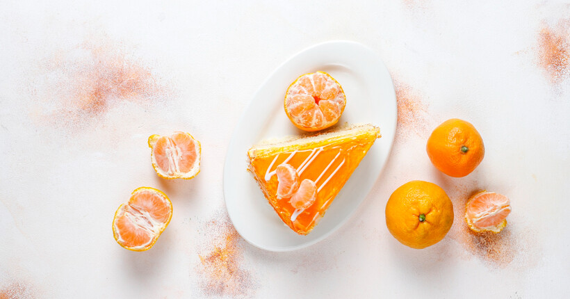 Ніжний сирник із мандаринками і мигдалевою крихтою - покроковий рецепт