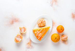 Ніжний сирник із мандаринками і мигдалевою крихтою - покроковий рецепт