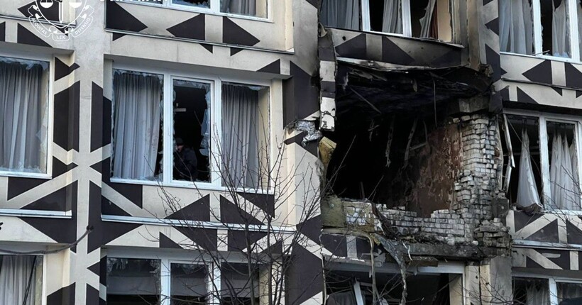 З’явилися фото медзакладу у Києві після влучання дрона: у момент атаки в клініці перебувало 26 осіб