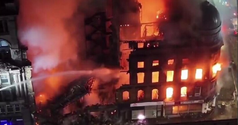 У Шотландії біля центрального вокзалу Глазго виникла масштабна пожежа (відео)