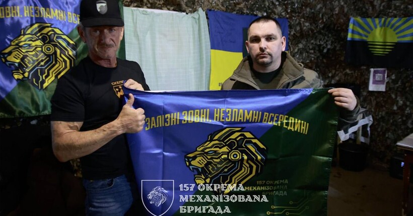 Шон Пенн приїхав на позиції ЗСУ в Донецькій області (фото)