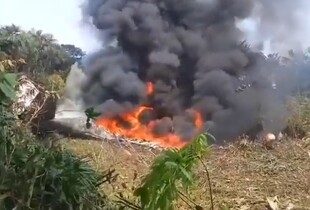 В Колумбії розбився військовий літак з понад сотнею військових (відео)