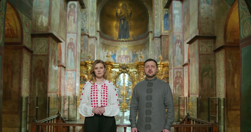 Подружжя Зеленських привітало українців з Великоднем (відео)