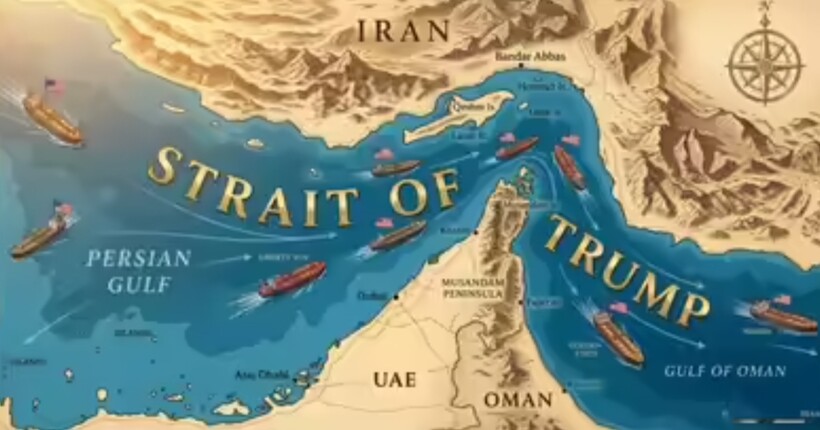 Трамп опублікував карту з “протокою Трампа” замість Ормузької