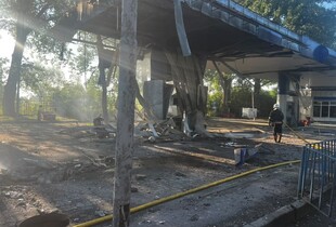 Війська рф атакували дроном АЗС на Житомирщині: поранено двох людей