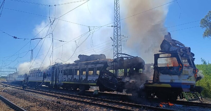 Кількість постраждалих через удар БпЛА по поїзду на Харківщині зросла до восьми