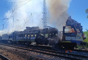 Кількість постраждалих через удар БпЛА по поїзду на Харківщині зросла до восьми