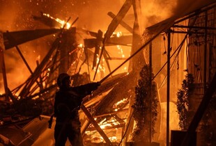 Російські дрони вдарили по Києву: є загиблий, горіли будівлі