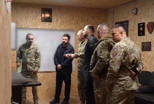 Зеленський, Хмара і Драпатий відвідали воїнів 66-ї бригади на Лиманському напрямку
