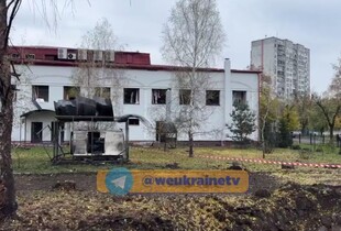 З’явилось відео з місця удару рф біля університету в Києві: усі наслідки