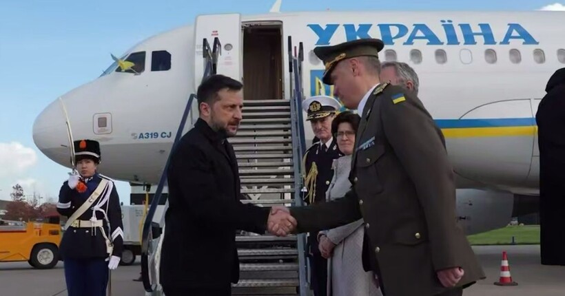 Зеленський прибув з візитом до Нідерландів: заплановані зустрічі з прем'єром і королем