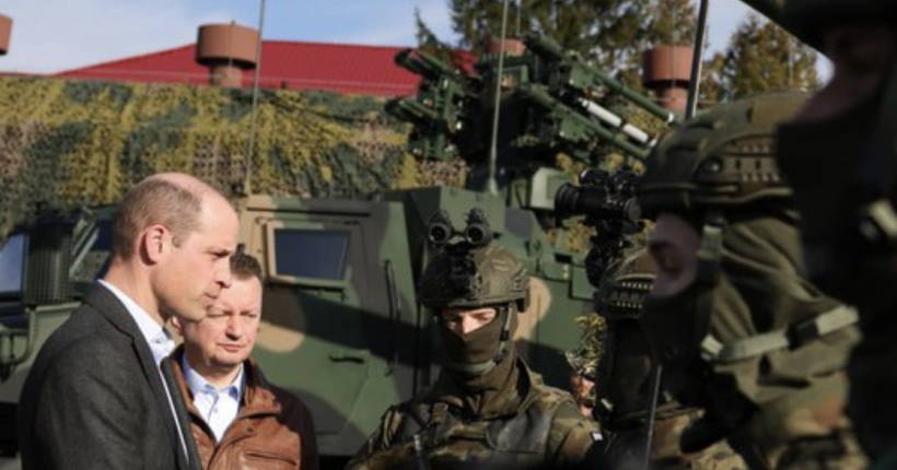 Принц Вільям приїхав на кордон Польщі та України: вирішив відвідати військових