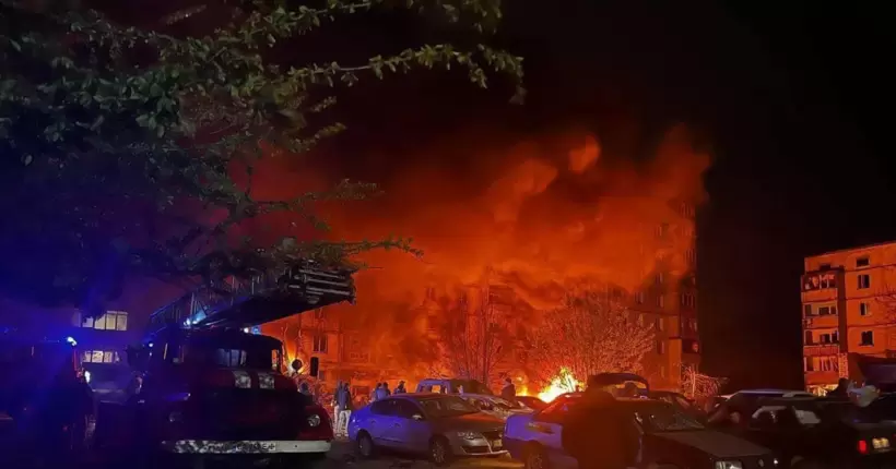 У мережі з’явилося відео перших хвилин після удару по Умані