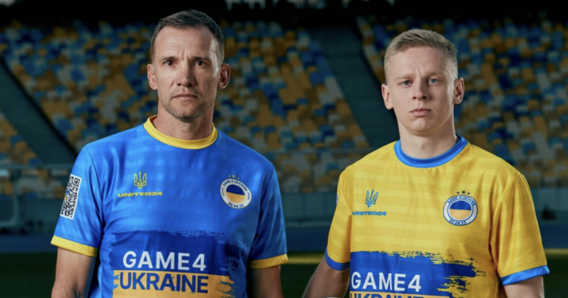 Шевченко та Зінченко показали футболки для благодійного матчу на підтримку України Game4Ukraine