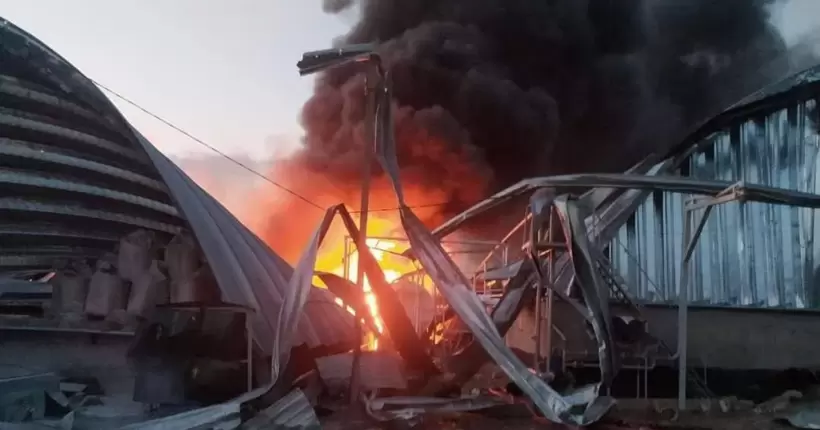 В ДСНС оприлюднили фото наслідків удару по зерносховищу в Одесі