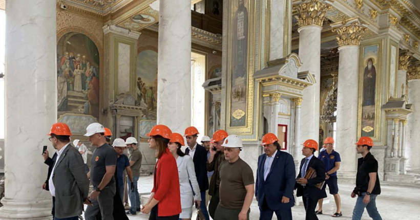 Італійська делегація відвідала Спасо-Преображенський собор в Одесі: раніше Італія пообіцяла відбудувати святиню