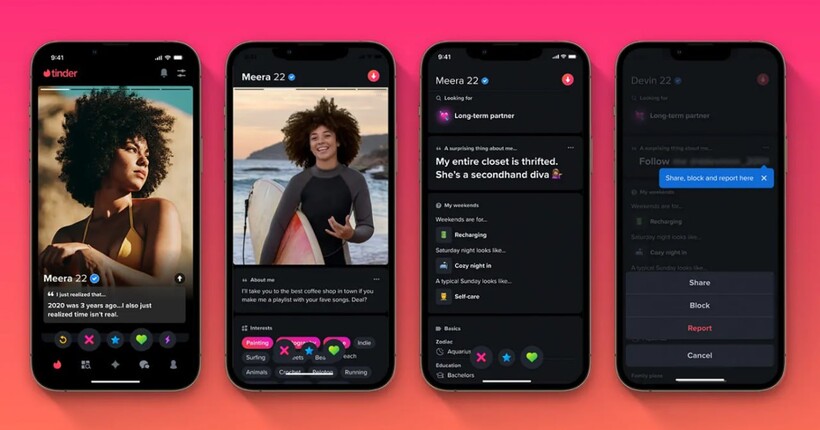 Після чергового оновлення в Tinder з'явилося декілька нових функцій: подробиці