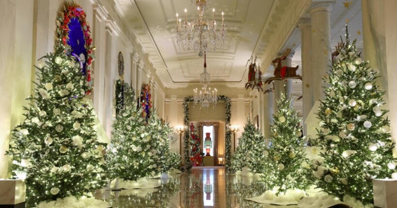 Майже 100 ялинок та 34 000 прикрас: Джилл Байден показала, як Білим дім прикрасили до Різдва