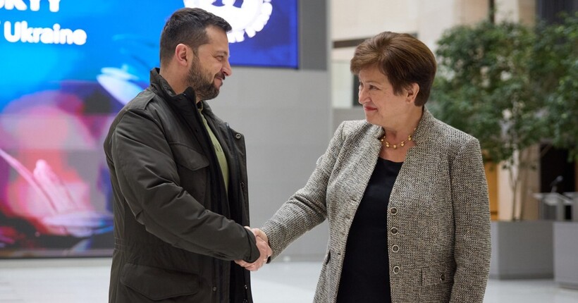 Зеленський зустрівся з директоркою-розпорядницею МВФ у Вашингтоні (фото)