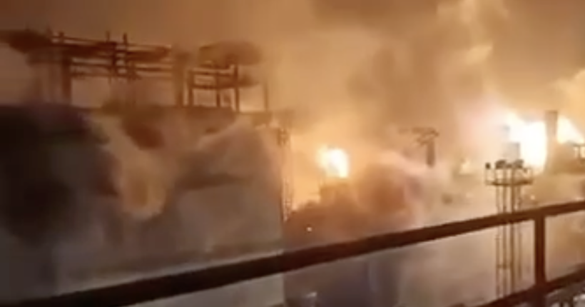 На росії минулої ночі БПЛА атакували Липецький металургійний завод (відео)