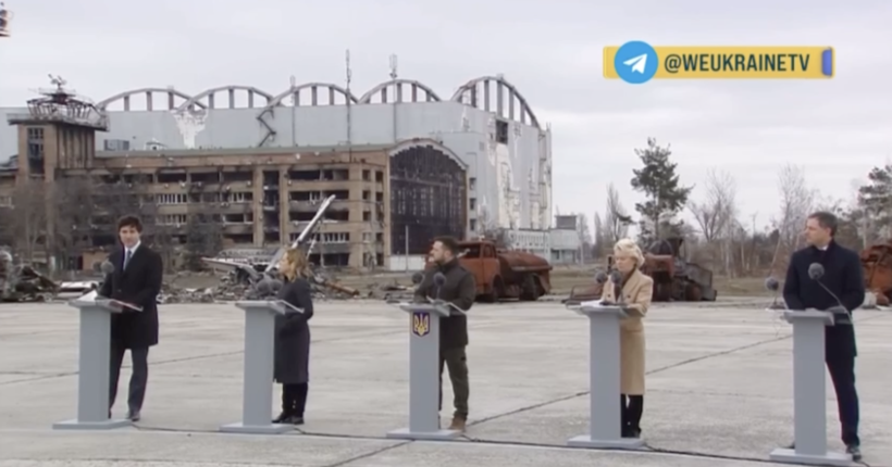 Україна веде бій за нас усіх: Трюдо виступив зі зверненням у Гостомелі