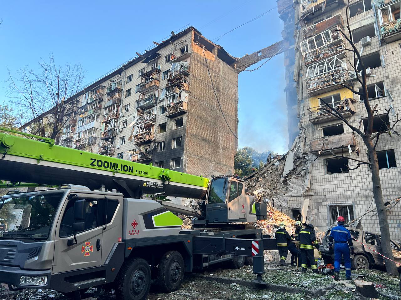 наслдки обстрілу Києва