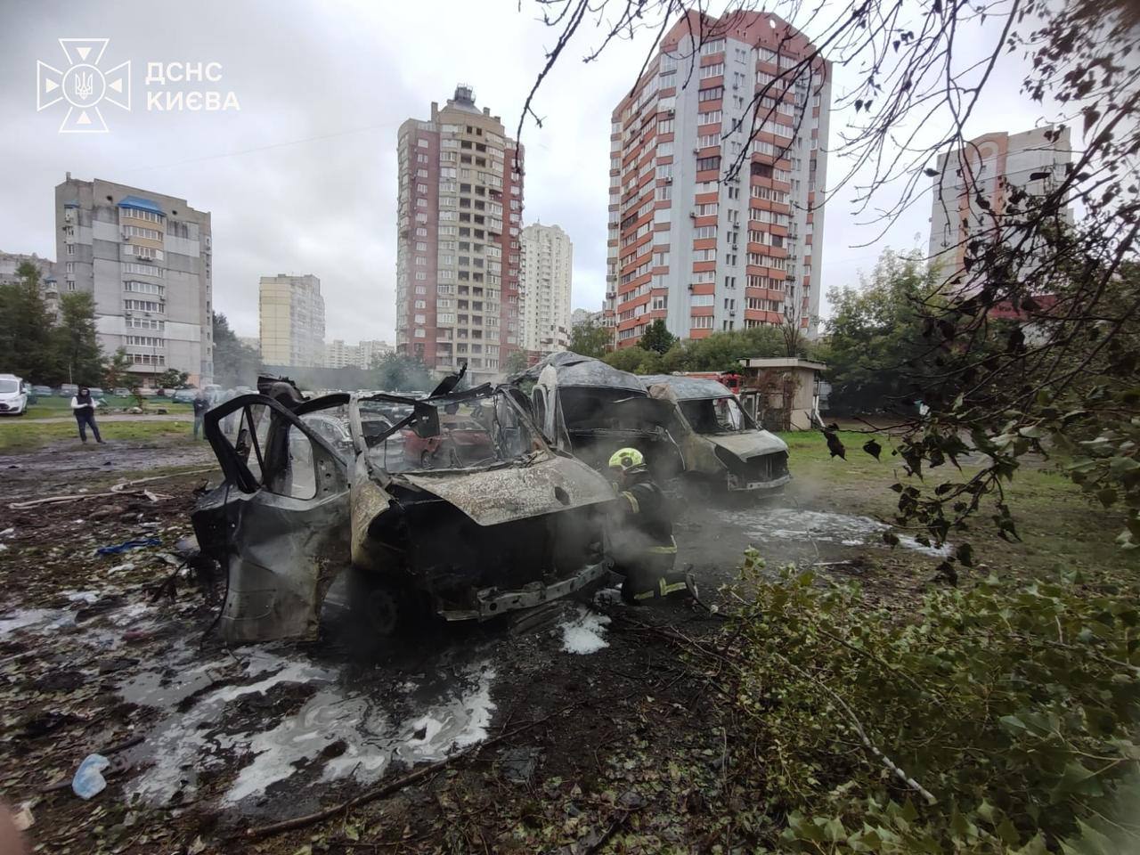 Приліт на Дарниці 24 вересня. Фото: Нацполіція