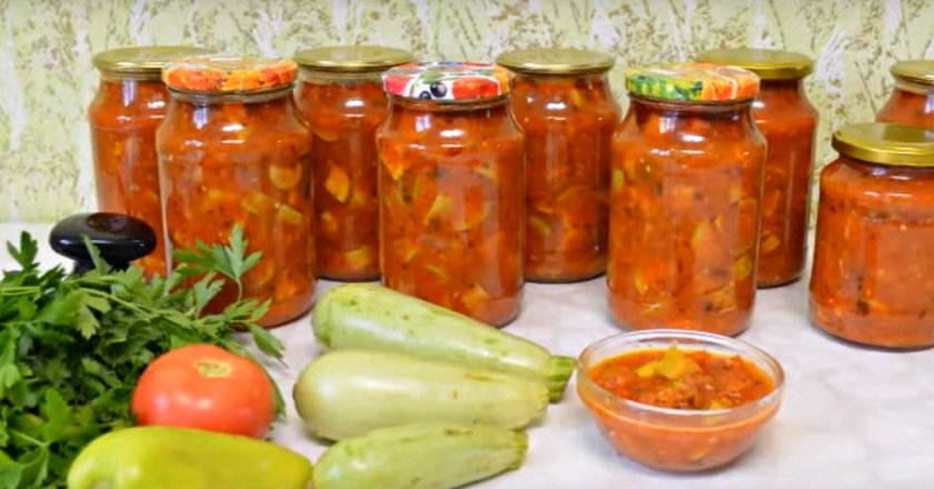 рецепти консервованих кабачків