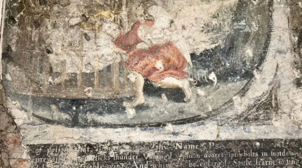 В Ангілії  було знайдено фрески віком майже 400 років