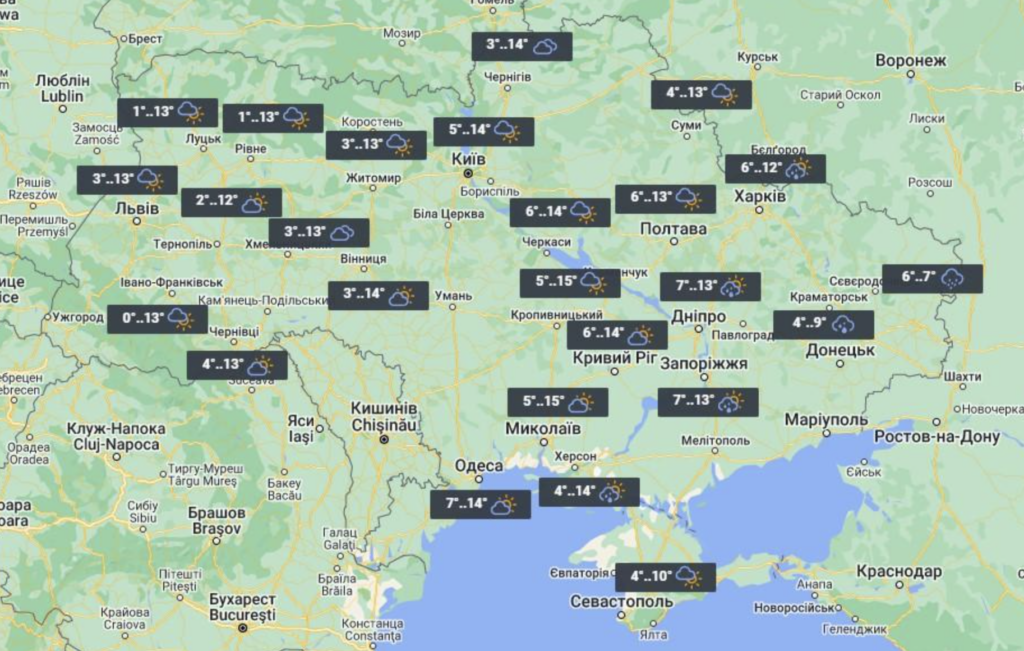 В Україні 10 травня зіпсується погода